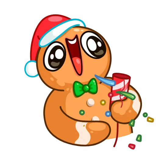 🥳 Стикер «Gingerbread Man» для Telegram
