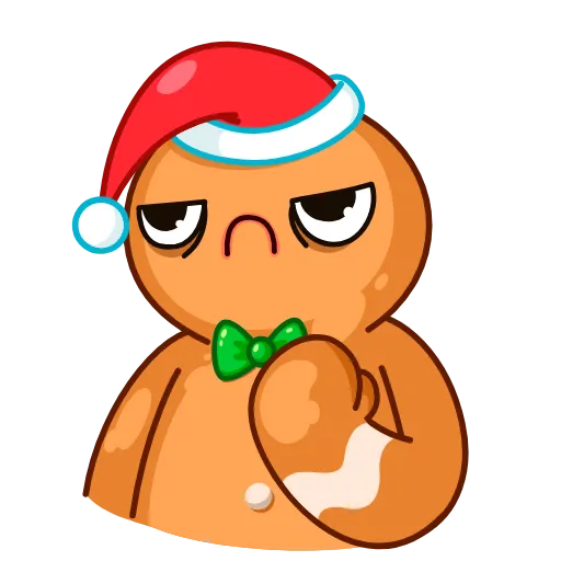 😠 Стикер «Gingerbread Man» для Telegram