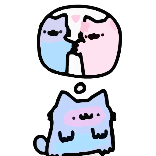 🤩 Эмодзи «Котики Love» для Telegram