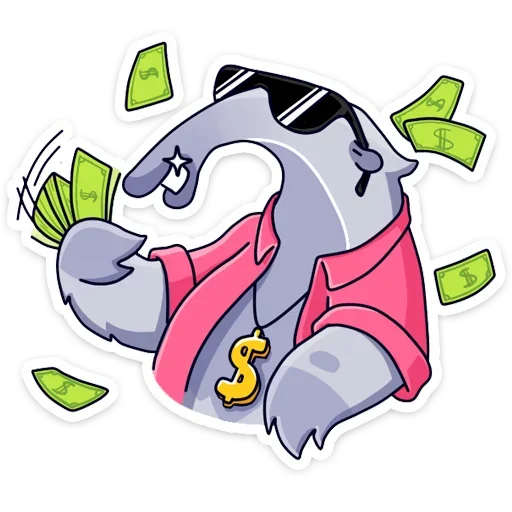 🤑 Стикер «Муравьед Мур» для Telegram