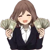 🤑 Эмодзи «Муза тян» для Telegram