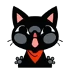 😲 Эмодзи «Черный кот» для Telegram
