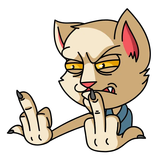 🖕 Стикер «Мудакотик» для Telegram