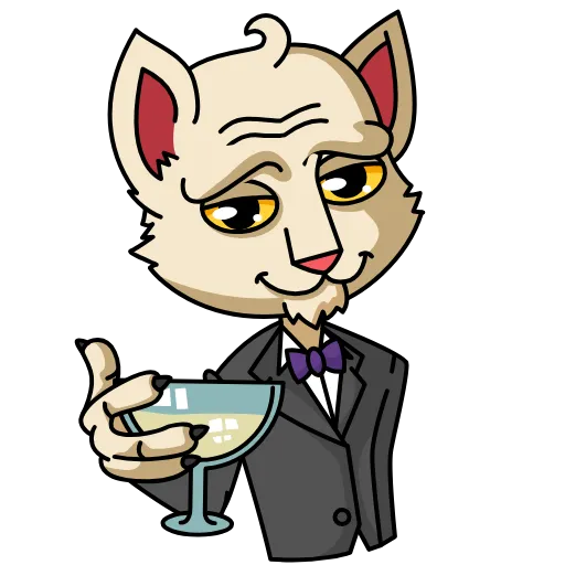 🥂 Стикер «Мудакотик» для Telegram