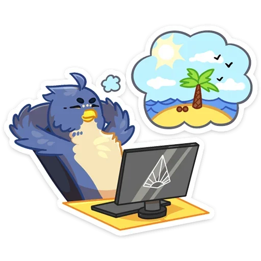 🌴 Стикер «Мой Первый Бизнес» для Telegram