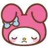 😔 Эмодзи «😏My Melody Bunny Emoji» для Telegram