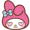 😍 Эмодзи «😏My Melody Bunny Emoji» для Telegram