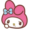 🤔 Эмодзи «😏My Melody Bunny Emoji» для Telegram