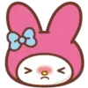 😷 Эмодзи «😏My Melody Bunny Emoji» для Telegram