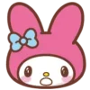😦 Эмодзи «😏My Melody Bunny Emoji» для Telegram