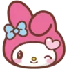 😉 Эмодзи «😏My Melody Bunny Emoji» для Telegram