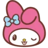 😜 Эмодзи «😏My Melody Bunny Emoji» для Telegram