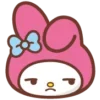 😒 Эмодзи «😏My Melody Bunny Emoji» для Telegram