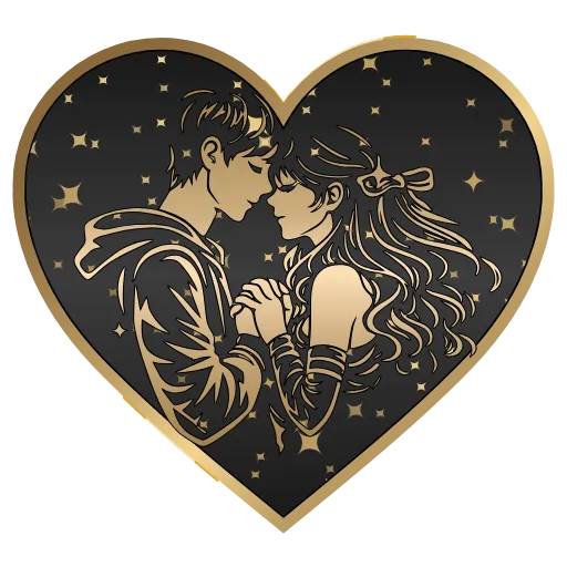 🖤 Стикер «Golden Dust Font» для Telegram