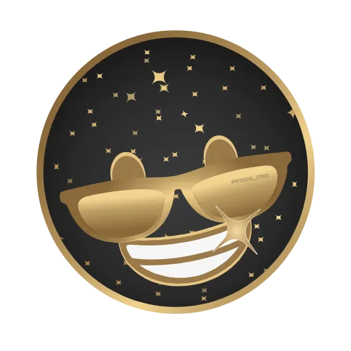 😎 Стикер «Golden Dust Font» для Telegram