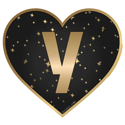 🖤 Стикер «Golden Dust Font» для Telegram