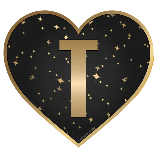 🖤 Стикер «Golden Dust Font» для Telegram