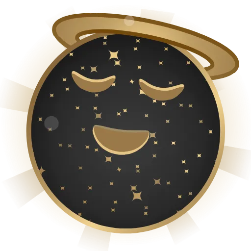 😇 Стикер «Golden Dust Font» для Telegram