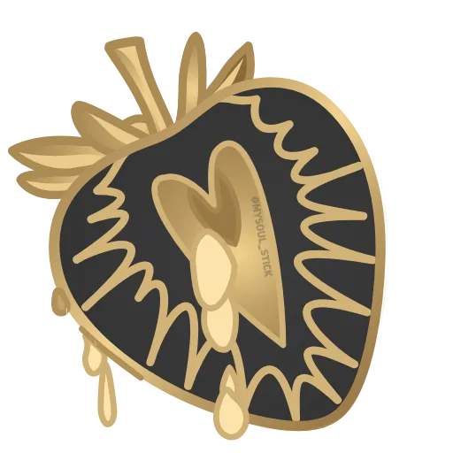 🍓 Стикер «Golden Dust Font» для Telegram