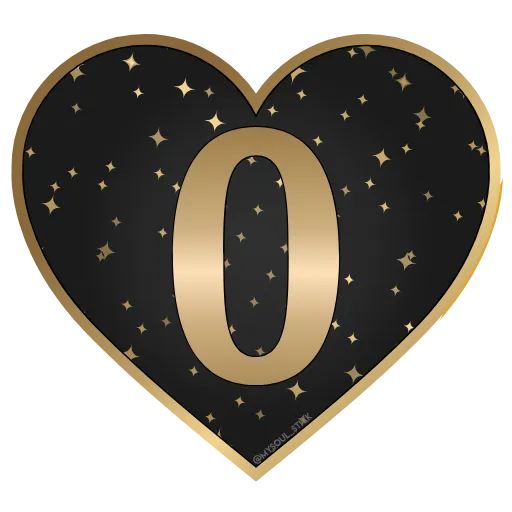 🖤 Стикер «Golden Dust Font» для Telegram