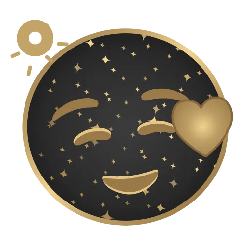 🥰 Стикер «Golden Dust Font» для Telegram