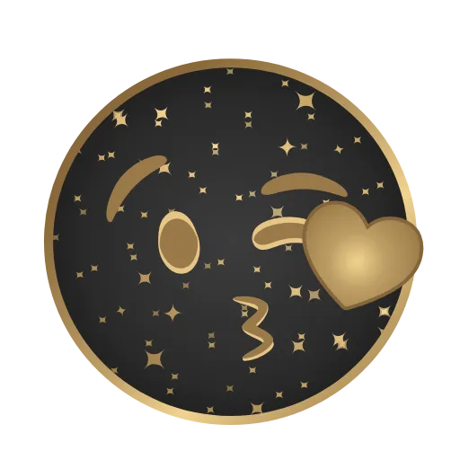 😘 Стикер «Golden Dust Font» для Telegram