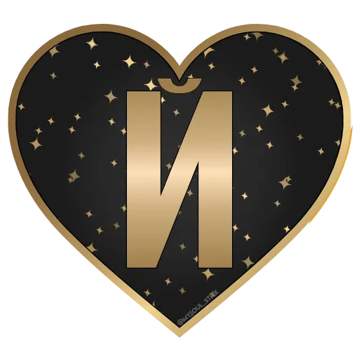 🖤 Стикер «Golden Dust Font» для Telegram