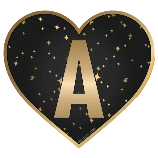 🖤 Стикер «Golden Dust Font» для Telegram