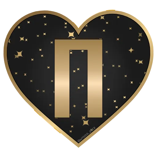 🖤 Стикер «Golden Dust Font» для Telegram