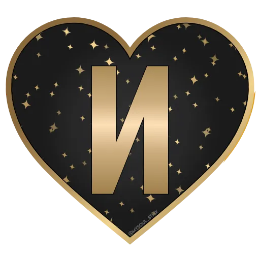 🖤 Стикер «Golden Dust Font» для Telegram