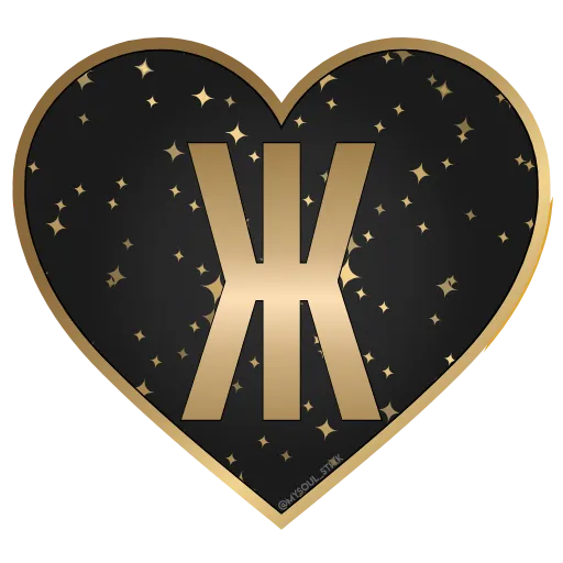 🖤 Стикер «Golden Dust Font» для Telegram