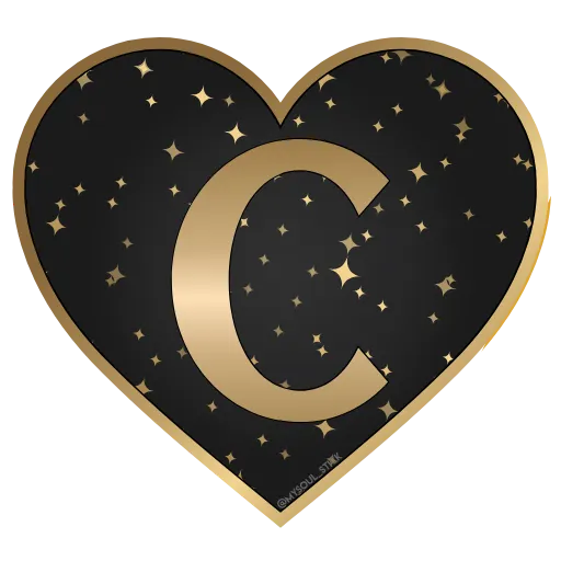 🖤 Стикер «Golden Dust Font» для Telegram