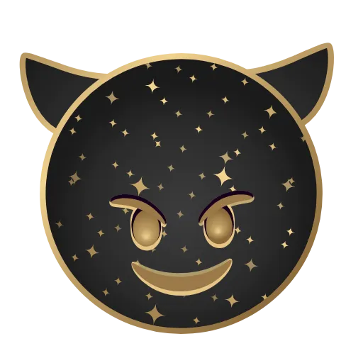 😈 Стикер «Golden Dust Font» для Telegram