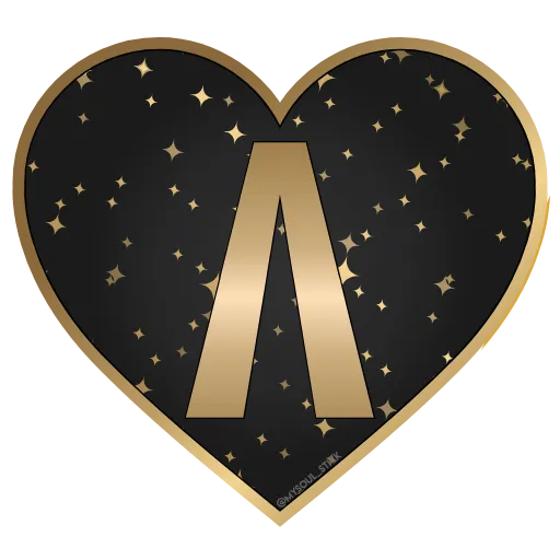 🖤 Стикер «Golden Dust Font» для Telegram