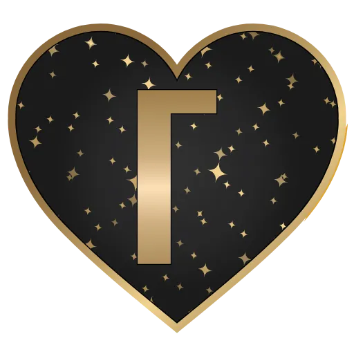 🖤 Стикер «Golden Dust Font» для Telegram