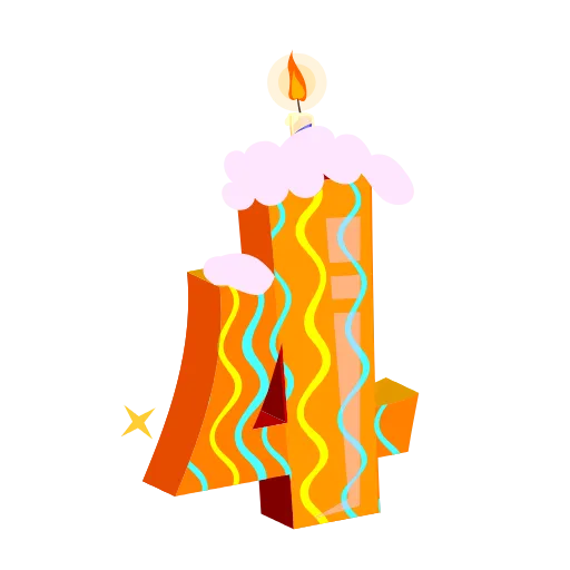 4️⃣ Стикер «Bithday Party» для Telegram