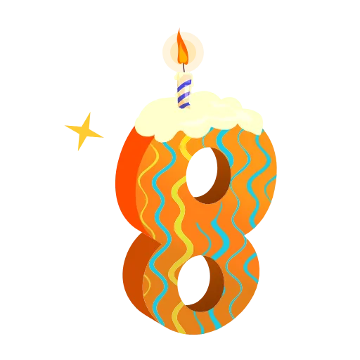 8️⃣ Стикер «Bithday Party» для Telegram