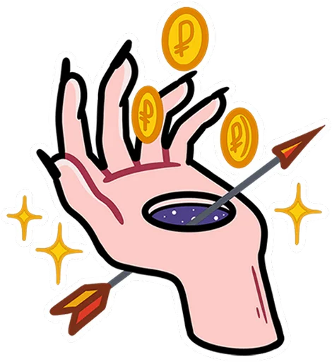 🤩 Стикер «Мистический шёпот без» для Telegram
