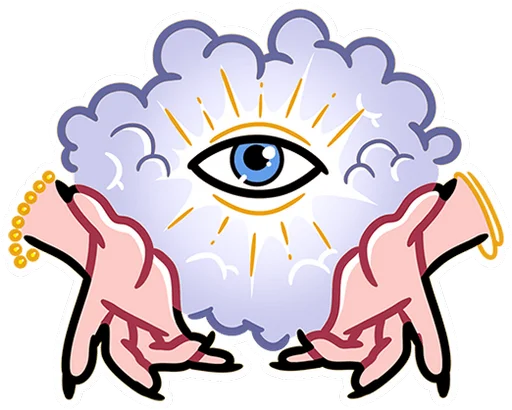 🤩 Стикер «Мистический шёпот без» для Telegram