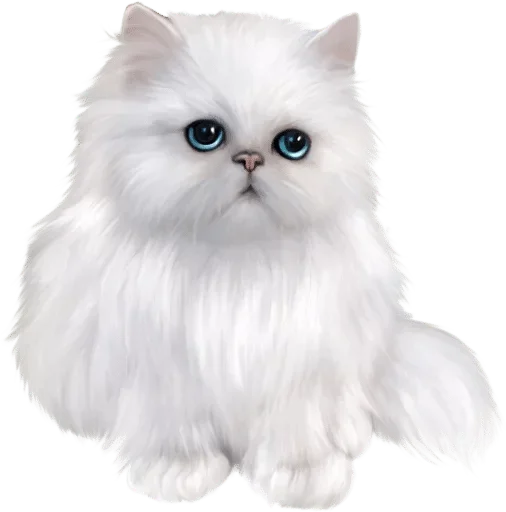 🐈 Стикер «White Белые» для Telegram