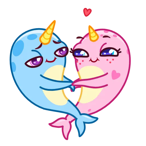 Стикерпак Narwhalentine для Telegram