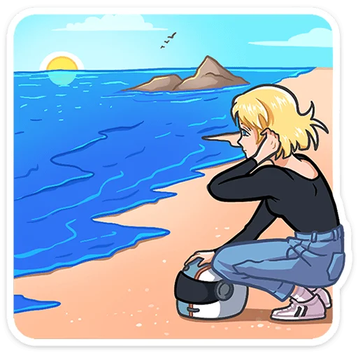 👱‍♀️ Стикер «Наоко» для Telegram