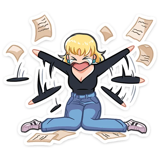 👱‍♀️ Стикер «Наоко» для Telegram