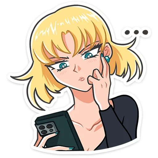 👱‍♀️ Стикер «Наоко» для Telegram