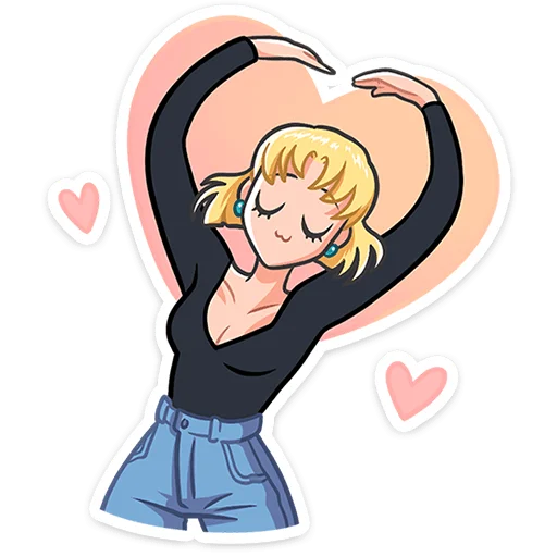 ❤ Стикер «Наоко» для Telegram