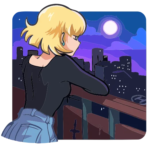 🌃 Эмодзи «Наоко» для Telegram