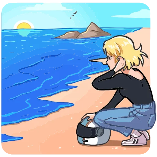 🌊 Эмодзи «Наоко» для Telegram