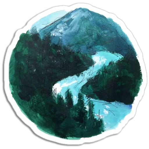 ⛰ Стикер «Nature Scenes» для Telegram