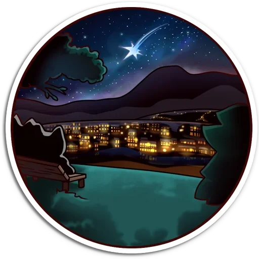 🌃 Стикер «Nature Scenes» для Telegram