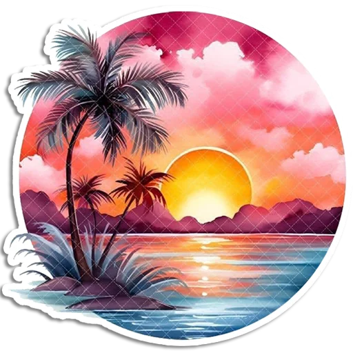 🏝 Стикер «Nature Scenes» для Telegram